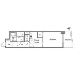 1DK 間取り図