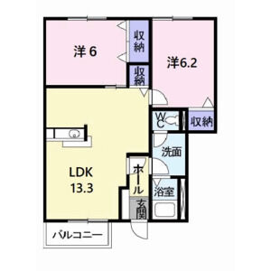 2LDK 間取り図
