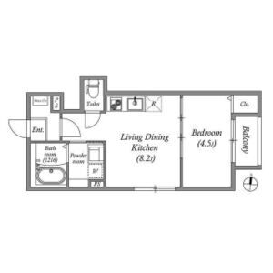 1LDK 間取り図