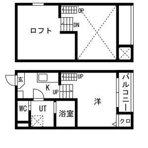 1K 間取り図
