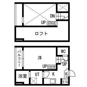 1K 間取り図