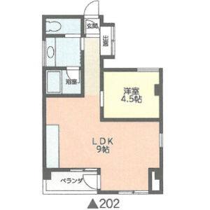 1LDK 間取り図