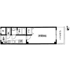 1K 間取り図