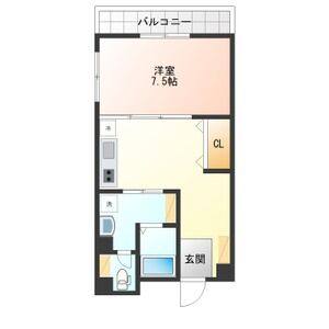 1DK 間取り図
