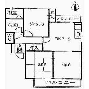 3DK 間取り図