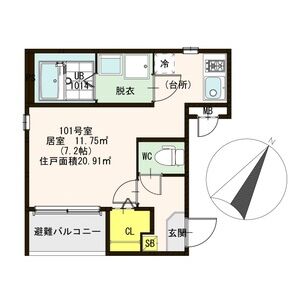 ワンルーム 間取り図