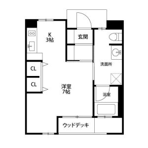 ワンルーム 間取り図