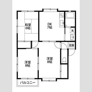 3DK 間取り図