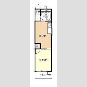 1DK 間取り図