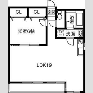 1LDK 間取り図