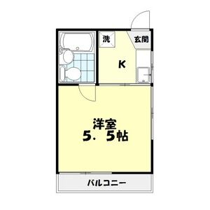 1K 間取り図