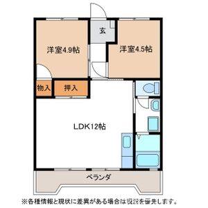 2LDK 間取り図