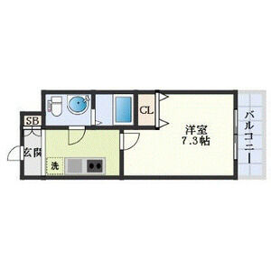 1K 間取り図
