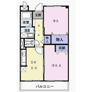 2DK 間取り図
