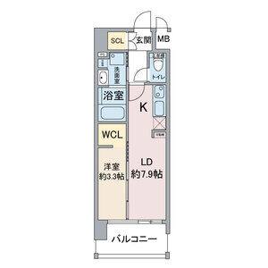 1LDK 間取り図