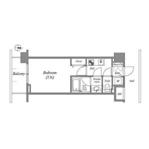 1K 間取り図