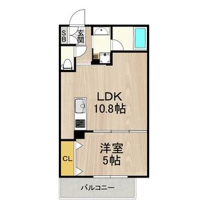 1LDK 間取り図