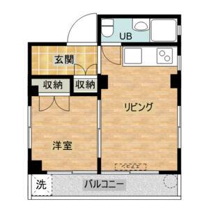1DK 間取り図
