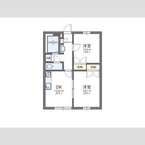 2DK 間取り図