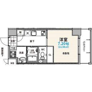 1K 間取り図