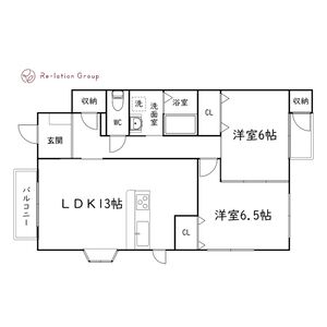 2LDK 間取り図