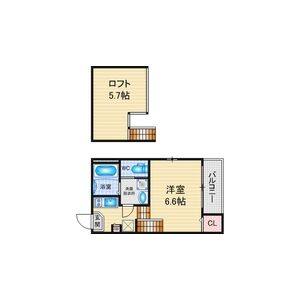 1K 間取り図