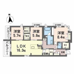 3LDK 間取り図