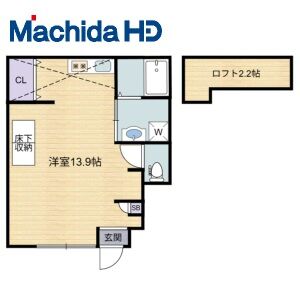 ワンルーム 間取り図