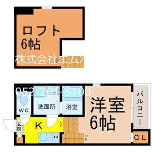 1K 間取り図