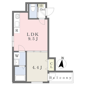 1LDK 間取り図