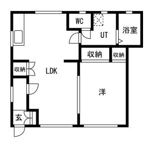 1LDK 間取り図