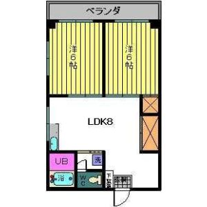 2DK 間取り図
