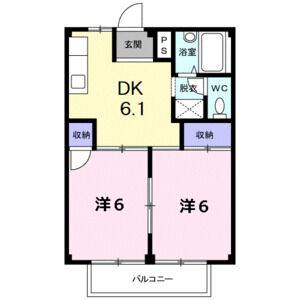 2DK 間取り図