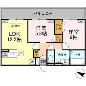 2LDK 間取り図