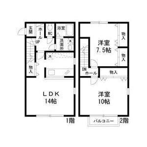 2LDK 間取り図