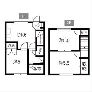 3DK 間取り図