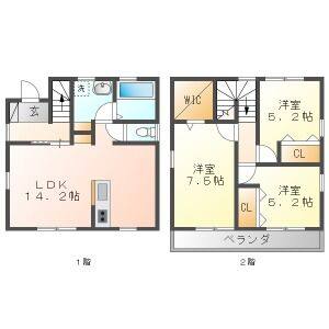 3LDK 間取り図