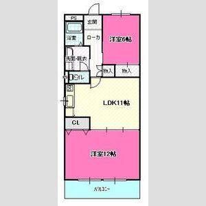 2LDK 間取り図