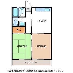 2DK 間取り図