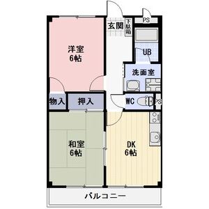 2DK 間取り図