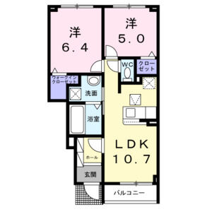 2LDK 間取り図