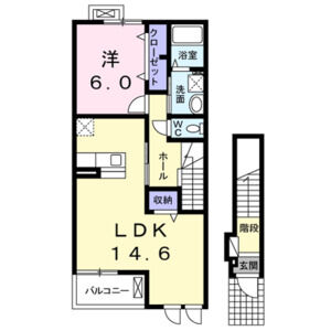 1LDK 間取り図