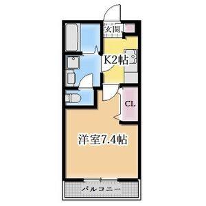 1K 間取り図