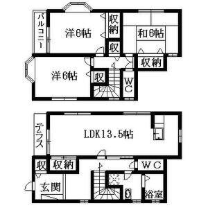 3LDK 間取り図