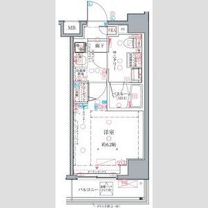 1K 間取り図