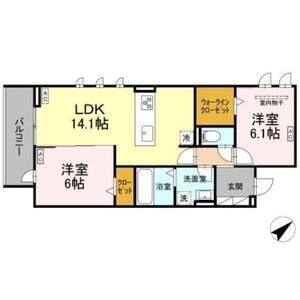2LDK 間取り図