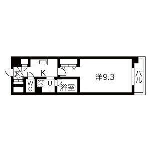 1K 間取り図