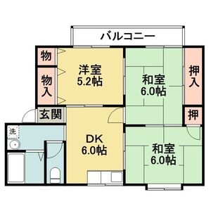 3DK 間取り図