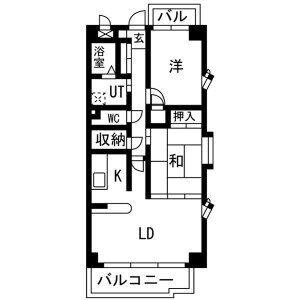 2LDK 間取り図