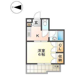 1K 間取り図